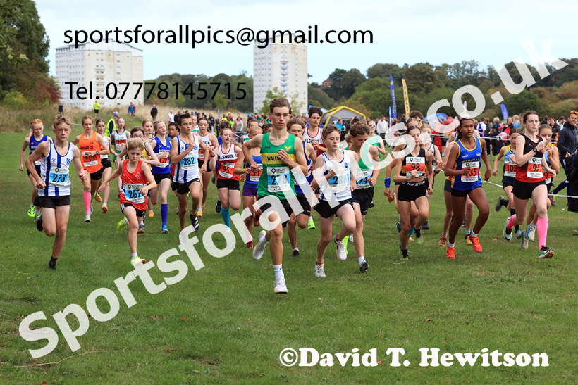 Boys and Girls under-15s, 2025 Farringdon Cross Country Relays, Sunderland. Photo: David T. Hewitson/Sports for All Pics
